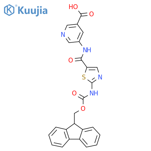 5-2-({(9H-fluoren-9-yl)methoxycarbonyl}amino)-1,3-thiazole-5-amidopyridine-3-carboxylic acid structure