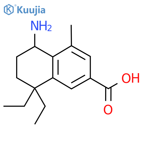 5-amino-8,8-diethyl-4-methyl-5,6,7,8-tetrahydronaphthalene-2-carboxylic acid structure