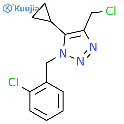 4-(chloromethyl)-1-(2-chlorophenyl)methyl-5-cyclopropyl-1H-1,2,3-triazole structure