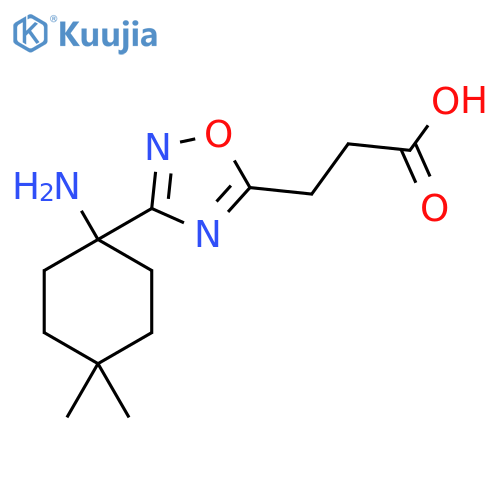 3-3-(1-amino-4,4-dimethylcyclohexyl)-1,2,4-oxadiazol-5-ylpropanoic acid structure