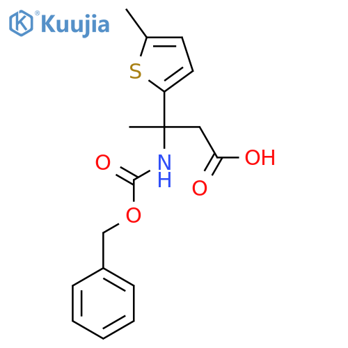 3-{(benzyloxy)carbonylamino}-3-(5-methylthiophen-2-yl)butanoic acid structure