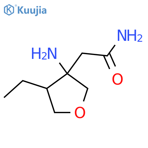 2-(3-amino-4-ethyloxolan-3-yl)acetamide structure
