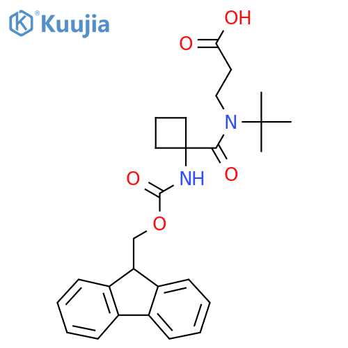 3-{N-tert-butyl-1-1-({(9H-fluoren-9-yl)methoxycarbonyl}amino)cyclobutylformamido}propanoic acid structure