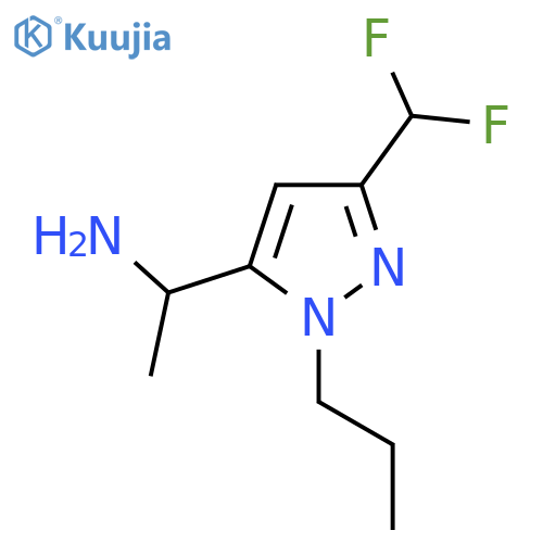 1-3-(difluoromethyl)-1-propyl-1H-pyrazol-5-ylethan-1-amine structure