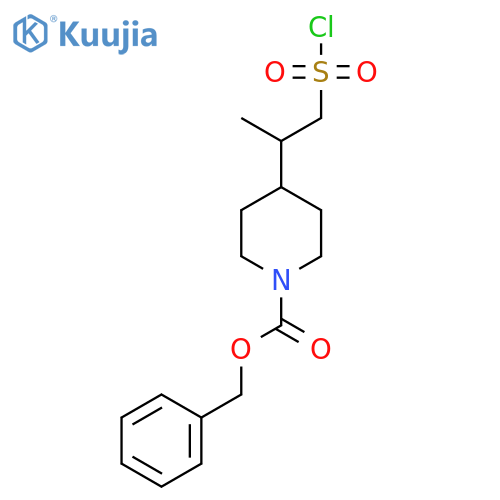 benzyl 4-1-(chlorosulfonyl)propan-2-ylpiperidine-1-carboxylate structure