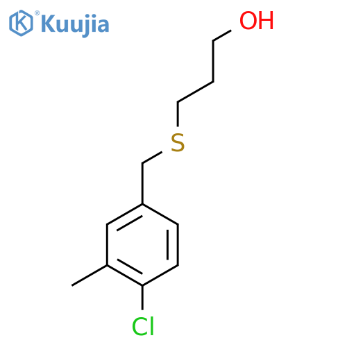 3-{(4-chloro-3-methylphenyl)methylsulfanyl}propan-1-ol structure
