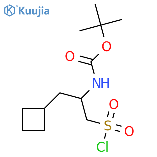 tert-butyl N-1-(chlorosulfonyl)-3-cyclobutylpropan-2-ylcarbamate structure