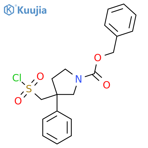benzyl 3-(chlorosulfonyl)methyl-3-phenylpyrrolidine-1-carboxylate structure