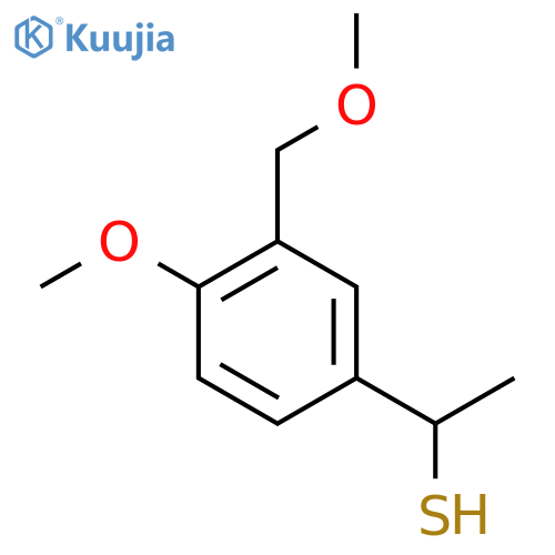 1-4-methoxy-3-(methoxymethyl)phenylethane-1-thiol structure