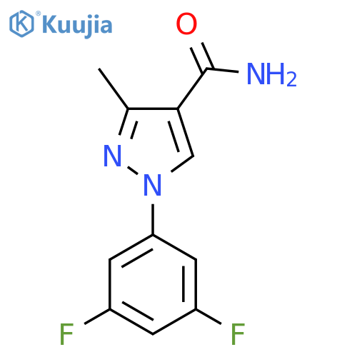 1-(3,5-difluorophenyl)-3-methyl-1H-pyrazole-4-carboxamide structure