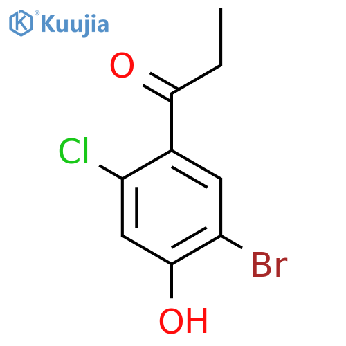 1-(5-bromo-2-chloro-4-hydroxyphenyl)propan-1-one structure