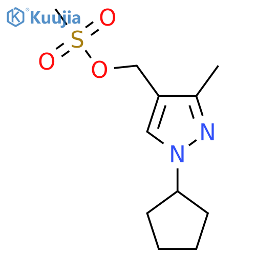 (1-cyclopentyl-3-methyl-1H-pyrazol-4-yl)methyl methanesulfonate structure