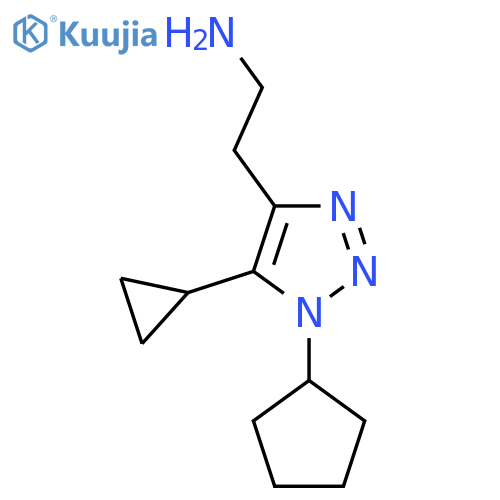 2-(1-cyclopentyl-5-cyclopropyl-1H-1,2,3-triazol-4-yl)ethan-1-amine structure