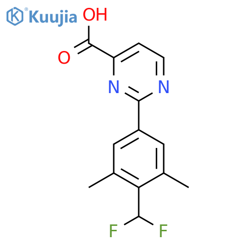 2-4-(difluoromethyl)-3,5-dimethylphenylpyrimidine-4-carboxylic acid structure