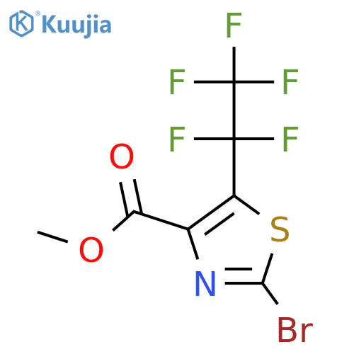 methyl 2-bromo-5-(pentafluoroethyl)-1,3-thiazole-4-carboxylate structure