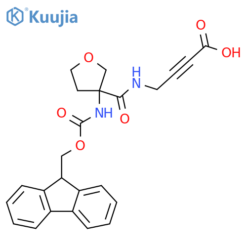 4-{3-({(9H-fluoren-9-yl)methoxycarbonyl}amino)oxolan-3-ylformamido}but-2-ynoic acid structure