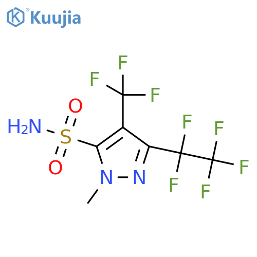 1-methyl-3-(1,1,2,2,2-pentafluoroethyl)-4-(trifluoromethyl)-1H-pyrazole-5-sulfonamide structure