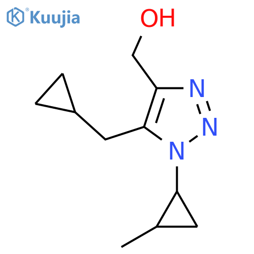 5-(cyclopropylmethyl)-1-(2-methylcyclopropyl)-1H-1,2,3-triazol-4-ylmethanol structure