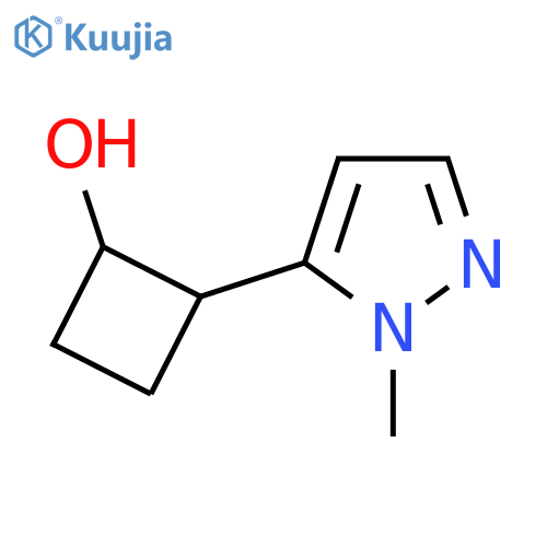2-(1-methyl-1H-pyrazol-5-yl)cyclobutan-1-ol structure