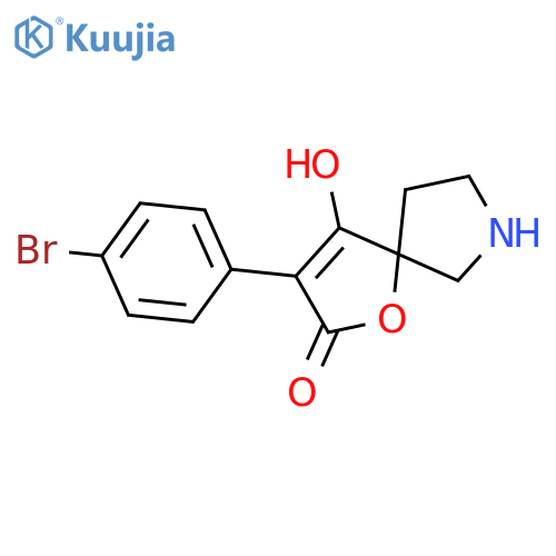 3-(4-bromophenyl)-4-hydroxy-1-oxa-7-azaspiro4.4non-3-en-2-one structure