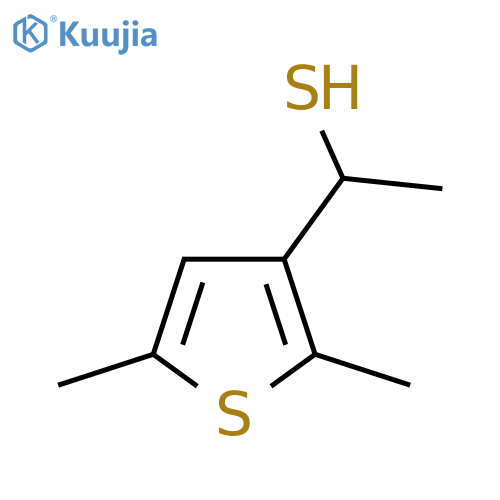 1-(2,5-dimethylthiophen-3-yl)ethane-1-thiol structure