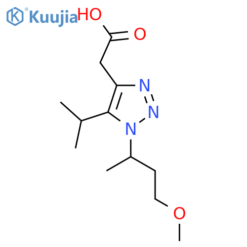 2-1-(4-methoxybutan-2-yl)-5-(propan-2-yl)-1H-1,2,3-triazol-4-ylacetic acid structure
