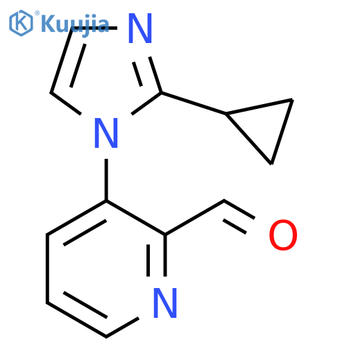 3-(2-cyclopropyl-1H-imidazol-1-yl)pyridine-2-carbaldehyde structure