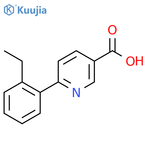 6-(2-ethylphenyl)pyridine-3-carboxylic acid structure