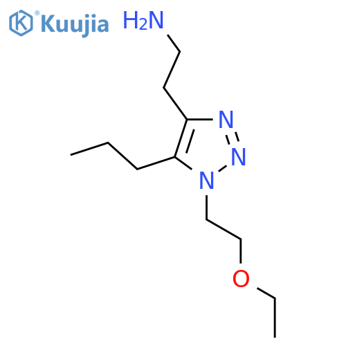 2-1-(2-ethoxyethyl)-5-propyl-1H-1,2,3-triazol-4-ylethan-1-amine structure