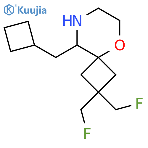 9-(cyclobutylmethyl)-2,2-bis(fluoromethyl)-5-oxa-8-azaspiro3.5nonane structure