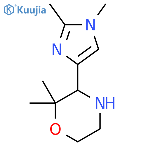 3-(1,2-dimethyl-1H-imidazol-4-yl)-2,2-dimethylmorpholine structure