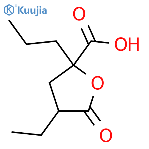 4-ethyl-5-oxo-2-propyloxolane-2-carboxylic acid structure