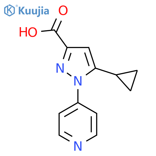 5-cyclopropyl-1-(pyridin-4-yl)-1H-pyrazole-3-carboxylic acid structure