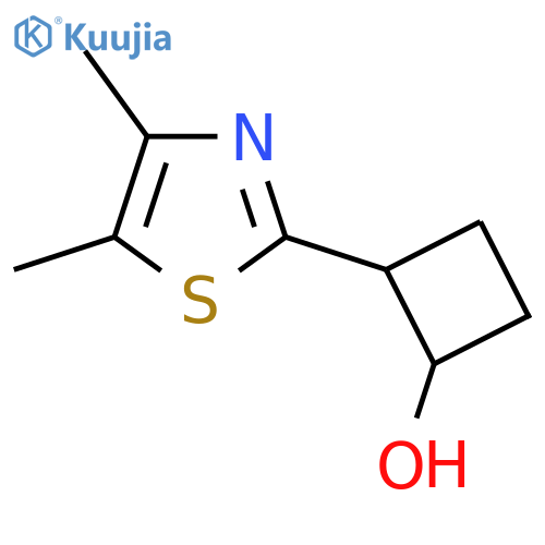 2-(dimethyl-1,3-thiazol-2-yl)cyclobutan-1-ol structure