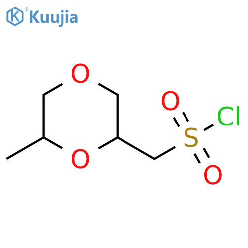 (6-methyl-1,4-dioxan-2-yl)methanesulfonyl chloride structure