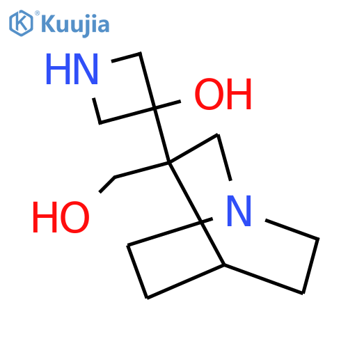 3-[3-(Hydroxymethyl)-1-azabicyclo[2.2.2]octan-3-yl]azetidin-3-ol structure