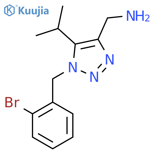 {1-(2-bromophenyl)methyl-5-(propan-2-yl)-1H-1,2,3-triazol-4-yl}methanamine structure