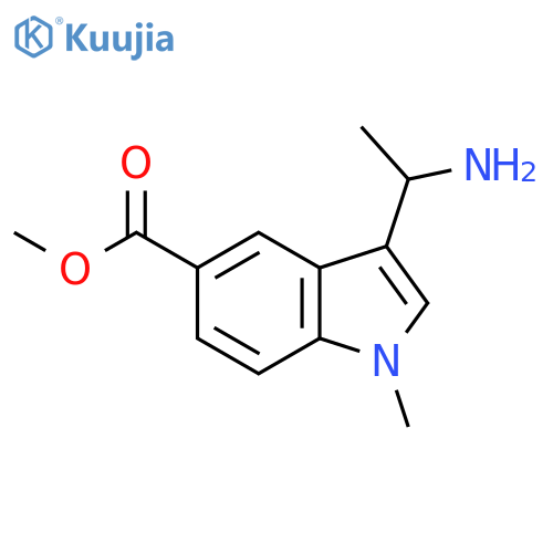 methyl 3-(1-aminoethyl)-1-methyl-1H-indole-5-carboxylate structure