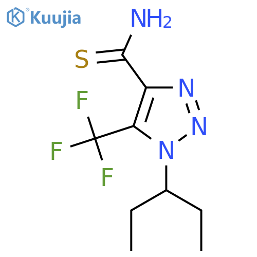 1-(pentan-3-yl)-5-(trifluoromethyl)-1H-1,2,3-triazole-4-carbothioamide structure