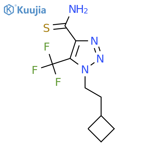 1-(2-cyclobutylethyl)-5-(trifluoromethyl)-1H-1,2,3-triazole-4-carbothioamide structure