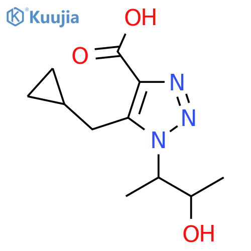 5-(cyclopropylmethyl)-1-(3-hydroxybutan-2-yl)-1H-1,2,3-triazole-4-carboxylic acid structure