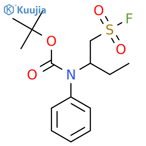 tert-butyl N-1-(fluorosulfonyl)butan-2-yl-N-phenylcarbamate structure