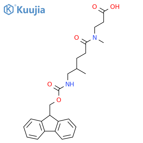 3-5-({(9H-fluoren-9-yl)methoxycarbonyl}amino)-N,4-dimethylpentanamidopropanoic acid structure