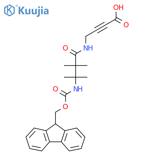 4-3-({(9H-fluoren-9-yl)methoxycarbonyl}amino)-2,2,3-trimethylbutanamidobut-2-ynoic acid structure