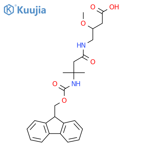 4-3-({(9H-fluoren-9-yl)methoxycarbonyl}amino)-3-methylbutanamido-3-methoxybutanoic acid structure