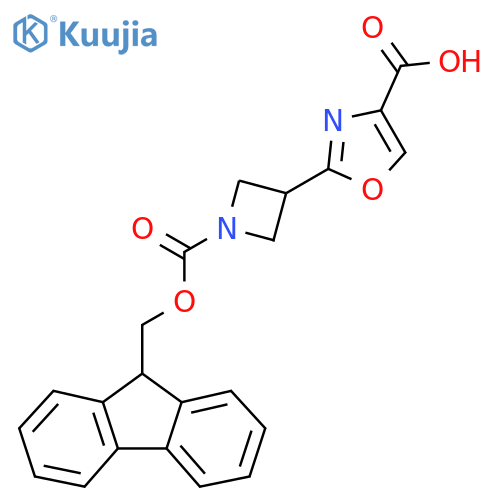 2-(1-{(9H-fluoren-9-yl)methoxycarbonyl}azetidin-3-yl)-1,3-oxazole-4-carboxylic acid structure