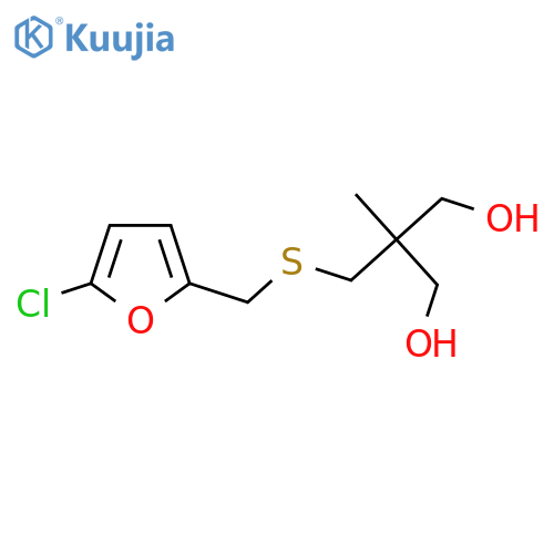 2-({(5-chlorofuran-2-yl)methylsulfanyl}methyl)-2-methylpropane-1,3-diol structure