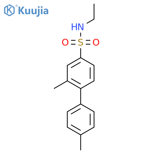 N-ethyl-3-methyl-4-(4-methylphenyl)benzene-1-sulfonamide structure