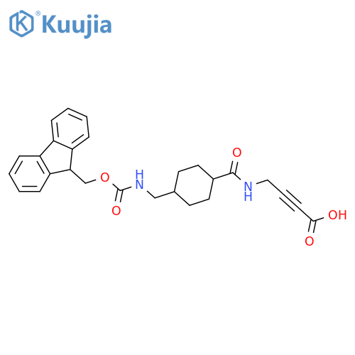 4-({4-({(9H-fluoren-9-yl)methoxycarbonyl}amino)methylcyclohexyl}formamido)but-2-ynoic acid structure