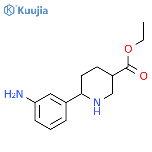 Ethyl 6-(3-aminophenyl)piperidine-3-carboxylate structure